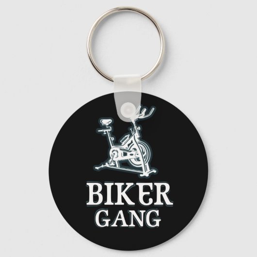 Biker Gang Funny Spin Gezegde Gym Workout Spinning Sleutelhanger (Voorkant)