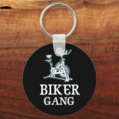 Biker Gang Funny Spin Gezegde Gym Workout Spinning Sleutelhanger (Voorkant)