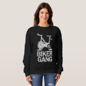 Biker Gang Spinning Indoor Spin Class Grappige Wor Trui (Voorkant volledig)