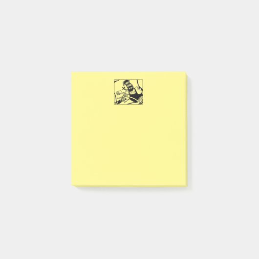 Biker gele notitieblokken post-it® notes (Voorkant)