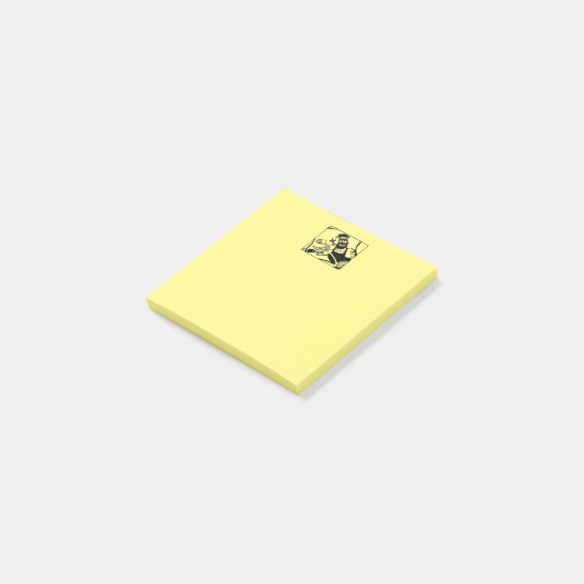 Biker gele notitieblokken post-it® notes (Schuin)