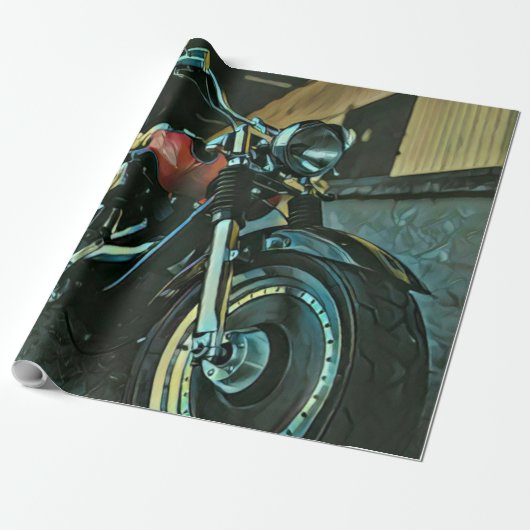 Biker gifts cadeaupapier (Uitgerold)