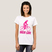 BIKER GIRL, Dames BICYCLE T-shirts (Voorkant volledig)