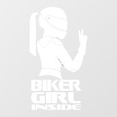 Biker Girl Inside Decal Sticker | Uniek BikerGift (Vel)
