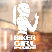 Biker Girl Inside Decal Sticker | Uniek BikerGift (Vel 2)