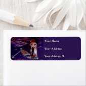 Biker Girl met Big Eyes Chopper Leather Jacket Etiket (Insitu)