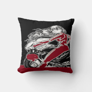 Biker Girl Pillow Kussen