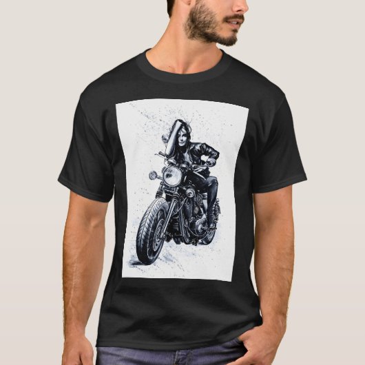 Biker Girl T-shirt (Voorkant)