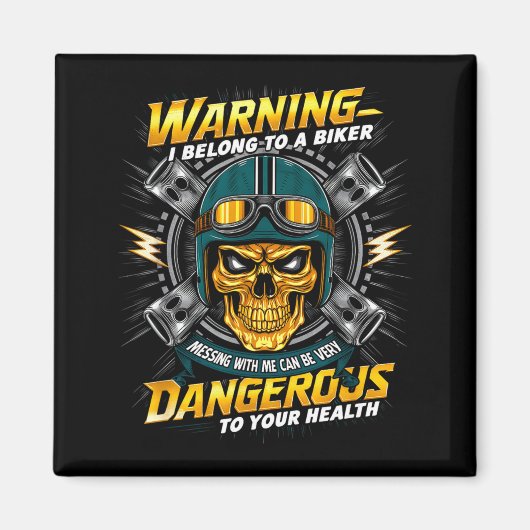 Biker Girlfriend Wife I Belong To A Biker Valentin Magneet (Voorkant)