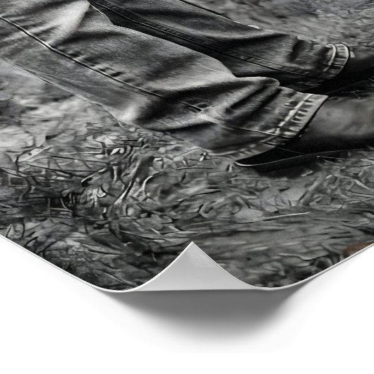 Biker Gothic Wedding Skull Rose Arch Selective  Poster (Hoek)