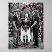 Biker Gothic Wedding Skull Rose Arch Selective  Poster (Voorkant)
