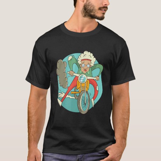 Biker Grandmother   T-shirt (Voorkant)