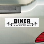 Biker Grandpa Bumpersticker (Op auto)