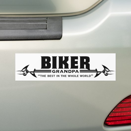 Biker Grandpa Bumpersticker (Op auto)