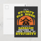 Biker grandpa Gift voor de oude bizar Briefkaart (Voorkant / Achterkant)
