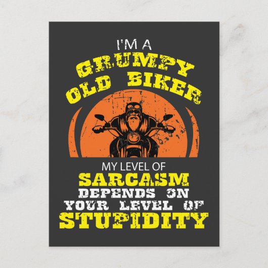 Biker grandpa Gift voor de oude bizar Briefkaart (Voorkant)