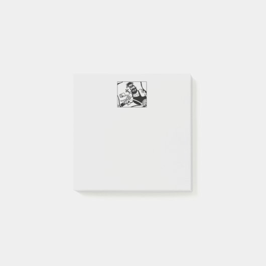 Biker grijze notitieblokken post-it® notes (Voorkant)