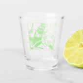 Biker groen shot glas (Achterkant)