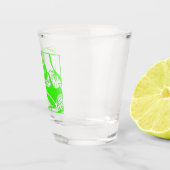 Biker groen shot glas (Rechts)