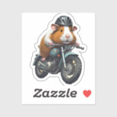 Biker Guinea Pig Explorer, Road Trip Sticker (Vel)