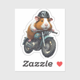 Biker Guinea Pig Explorer, Road Trip Sticker