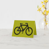 Biker Guy Birthday-kaart Kaart (Gele Bloem)