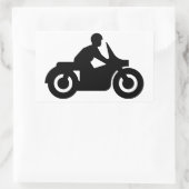 BIKER GUY RECHTHOEKIGE STICKER (Tas)