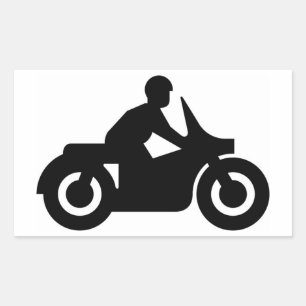 BIKER GUY RECHTHOEKIGE STICKER