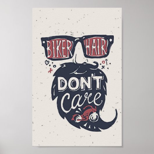 Biker haar poster (Voorkant)