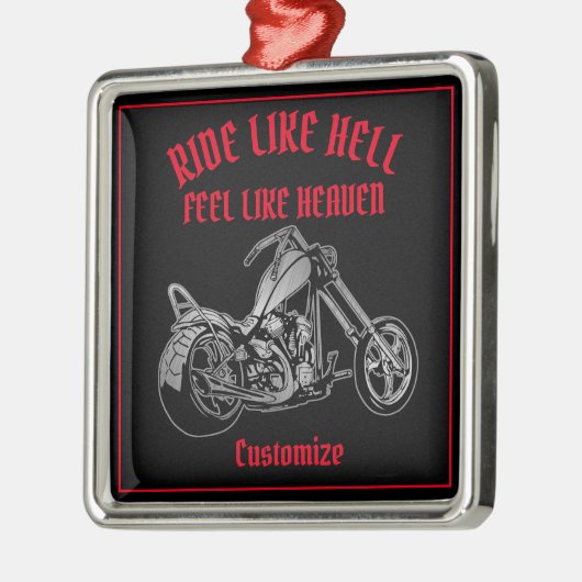 Biker Heaven Metal Ornament (Links)