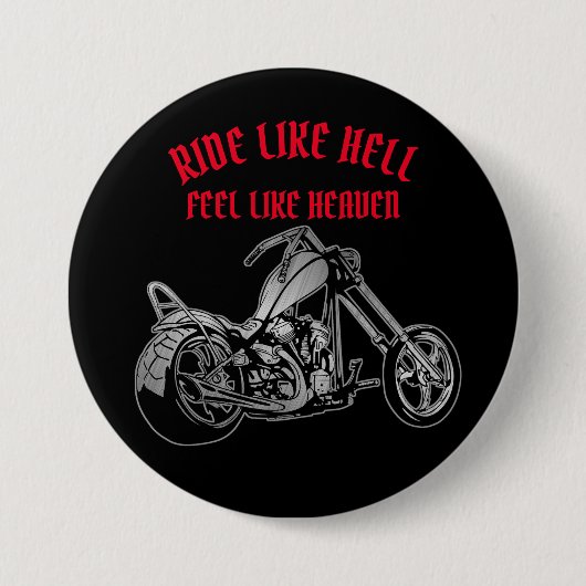 Biker Heaven Ronde Button 7,6 Cm (Voorkant)
