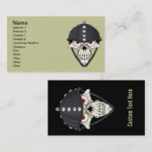 Biker Helmet Skull-ontwerp voor motorrijders Visitekaartje (Voorkant / Achterkant)