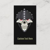 Biker Helmet Skull-ontwerp voor motorrijders Visitekaartje (Achterkant)