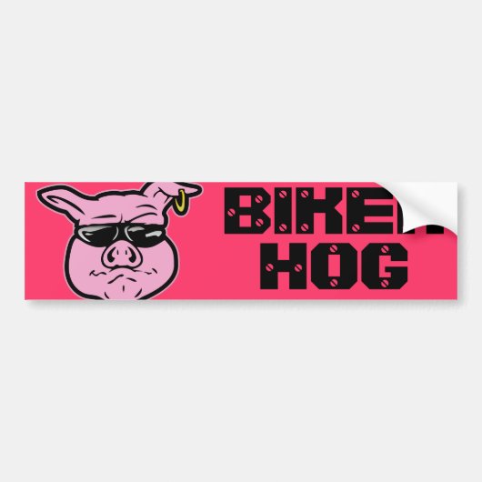 Biker Hog Bumpersticker (Voorkant)