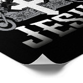 Biker ik rijd met Jezus Faith Poster (Hoek)