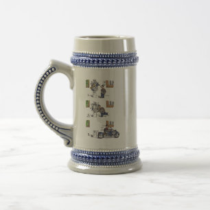 Biker in Museum stein Bierpul