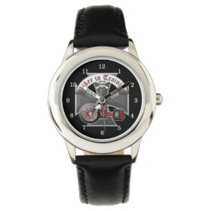 Biker in opleiding horloge