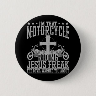 Biker is de motorfiets die Jezus Freak de De Ronde Button 5,7 Cm