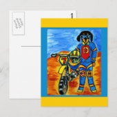 Biker Joanne Briefkaart (Voorkant / Achterkant)