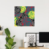 biker+kamerdecoratie poster (Thuiskantoor)