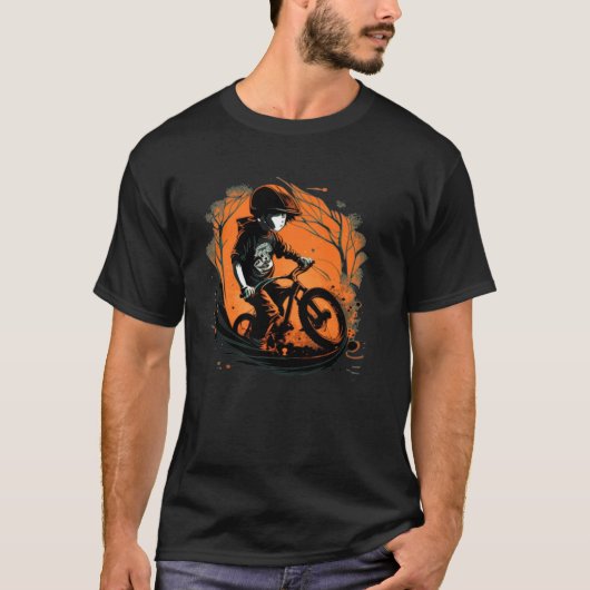 Biker Kid with Equipment for Cycling T-shirt (Voorkant)