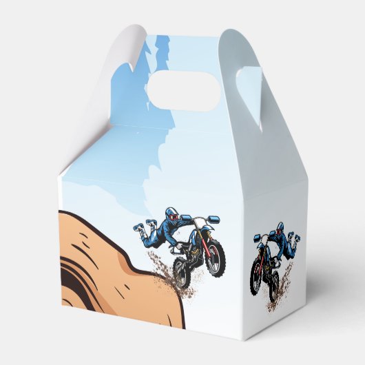 Biker Kind Dirt Stunt Bike Birthday Bedankdoosjes (Achterkant)