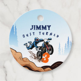Biker Kind Dirt Stunt Bike Birthday Bedankjes Labels