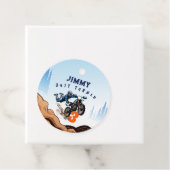 Biker Kind Dirt Stunt Bike Birthday Bedankjes Labels (In situ)