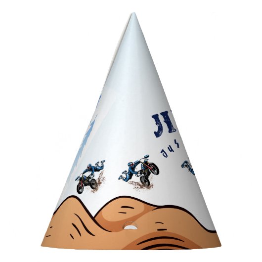 Biker Kind Dirt Stunt Bike Birthday Feesthoedjes (Links)