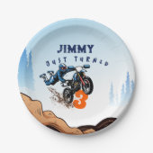 Biker Kind Dirt Stunt Bike Birthday Papieren Bordje (Voorkant)