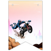 Biker Kind Dirt Stunt Bike Verjaardag Bunting Flag Vlaggetjes (Eerste vlag)
