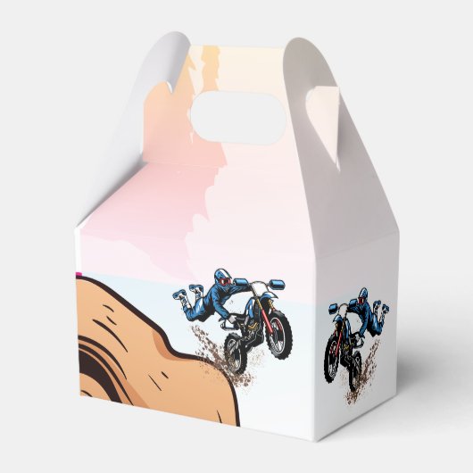Biker Kind Dirt Stunt Bike Verjaardagsgunst Box Bedankdoosjes (Achterkant)