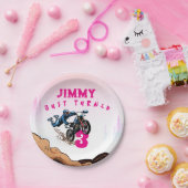 Biker Kind Dirt Stunt Bike Verjaardagspapier Borde Papieren Bordje (Feest)