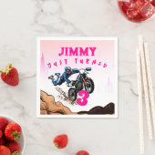 Biker Kind Dirt Stunt Bike Verjaardagsservetten Servet (Insitu)